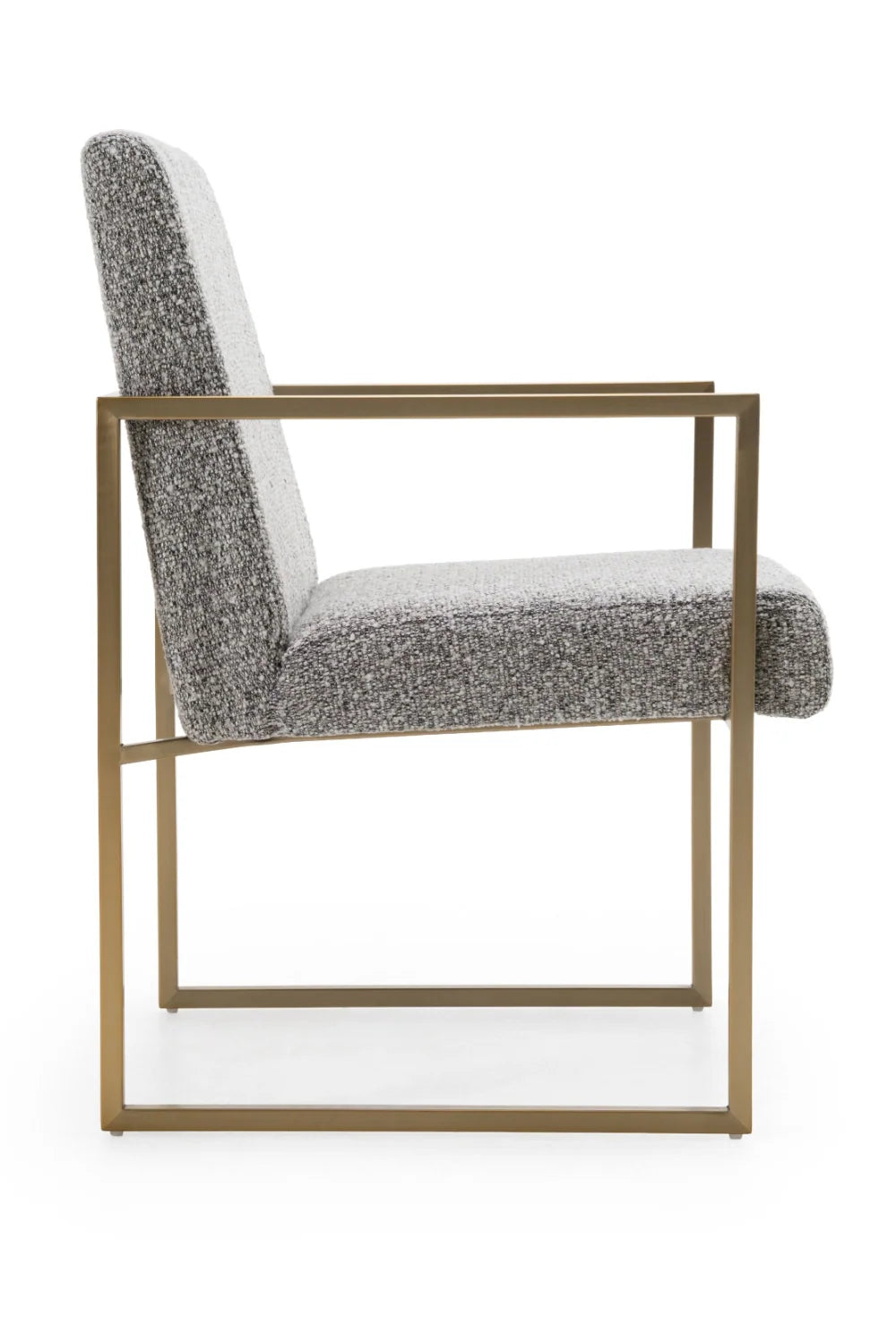 Luxury Gray Fabric Dining Chair European Style for Villa