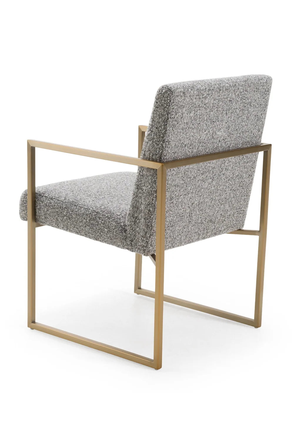 Luxury Gray Fabric Dining Chair European Style for Villa