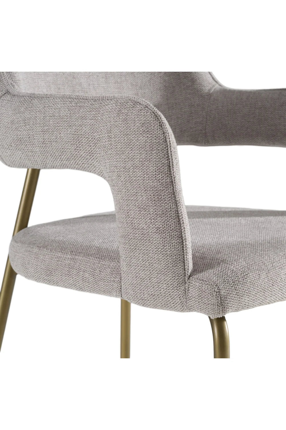 Luxury Gray Fabric Dining Chair European Style for Villa