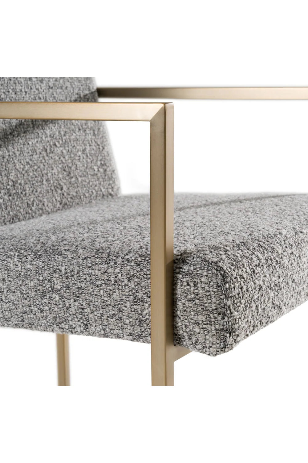 Luxury Gray Fabric Dining Chair European Style for Villa