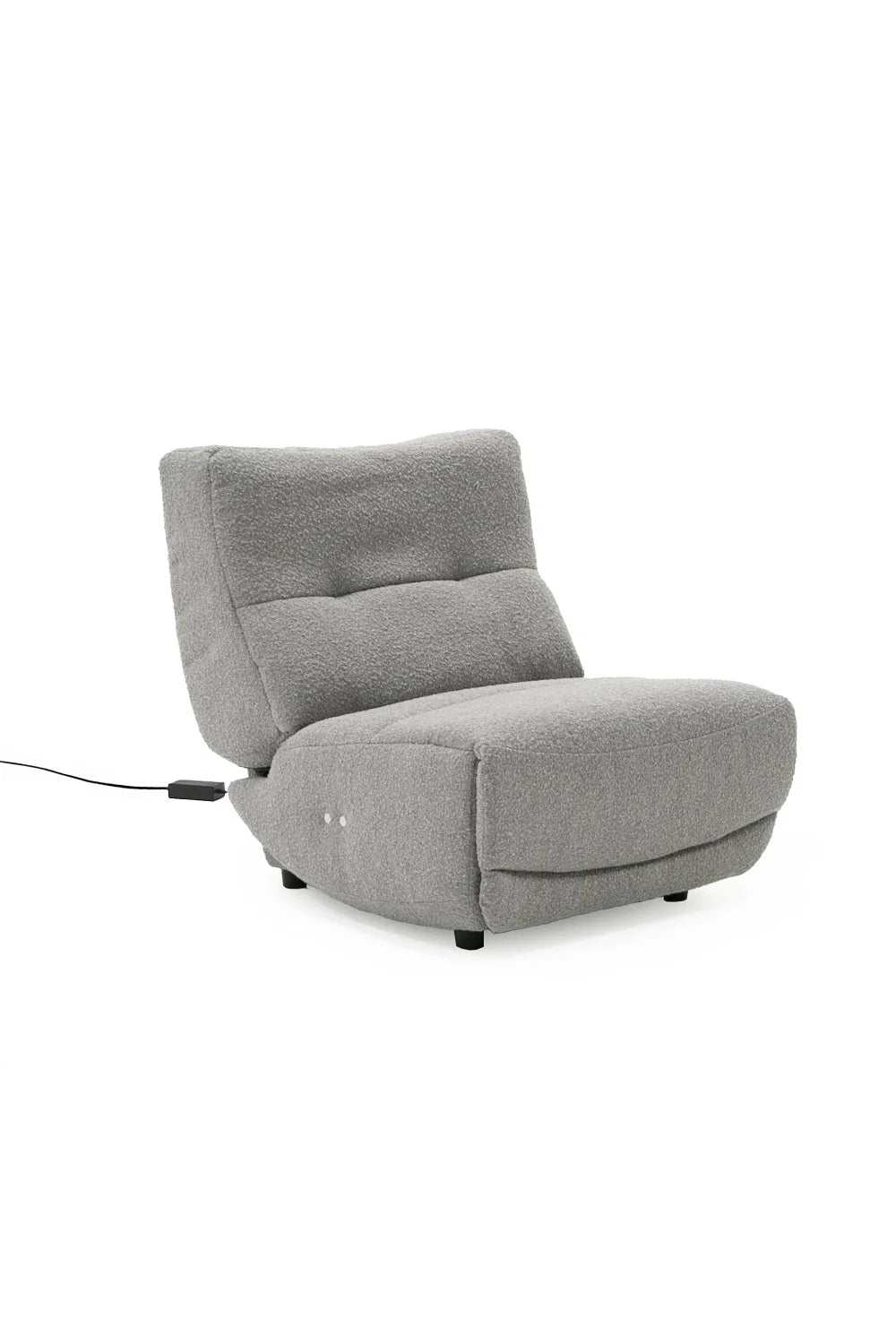 Luxury Gray Fabric Electric Recliner Chair Modern Italian Style for Villa