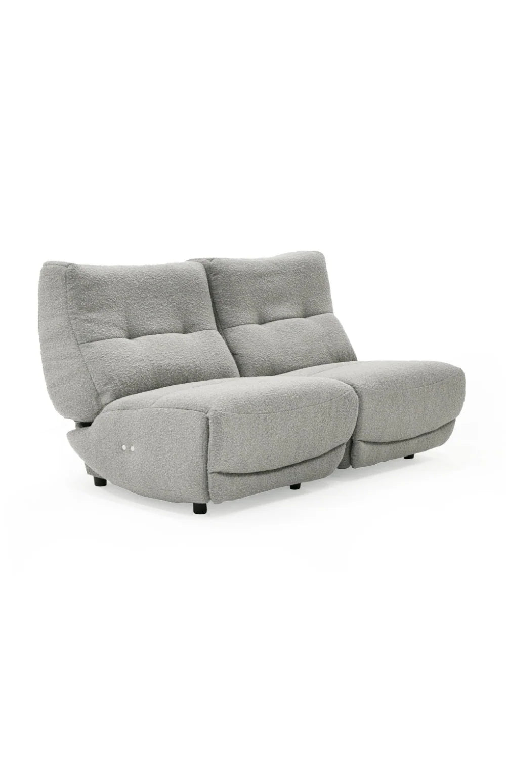 Luxury Gray Fabric Electric Recliner Chair Modern Italian Style for Villa
