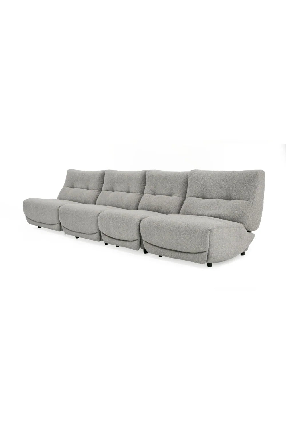 Luxury Gray Fabric Electric Recliner Chair Modern Italian Style for Villa