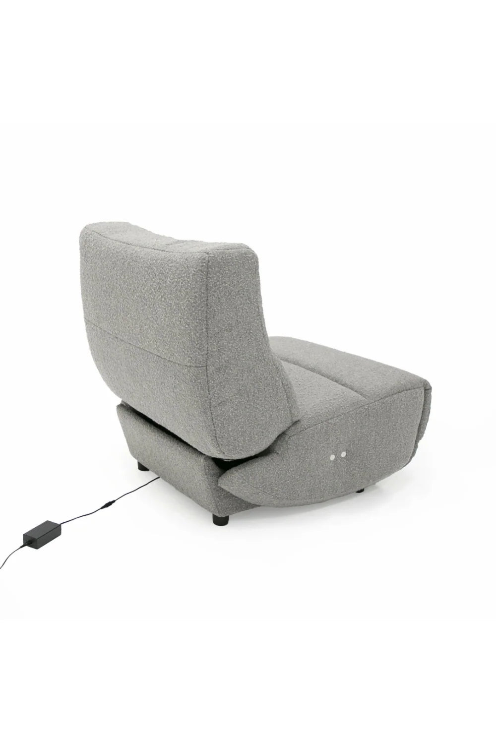 Luxury Gray Fabric Electric Recliner Chair Modern Italian Style for Villa