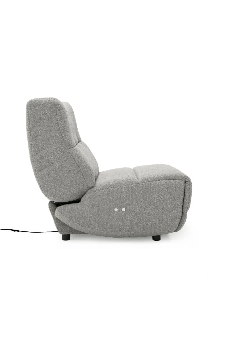 Luxury Gray Fabric Electric Recliner Chair Modern Italian Style for Villa