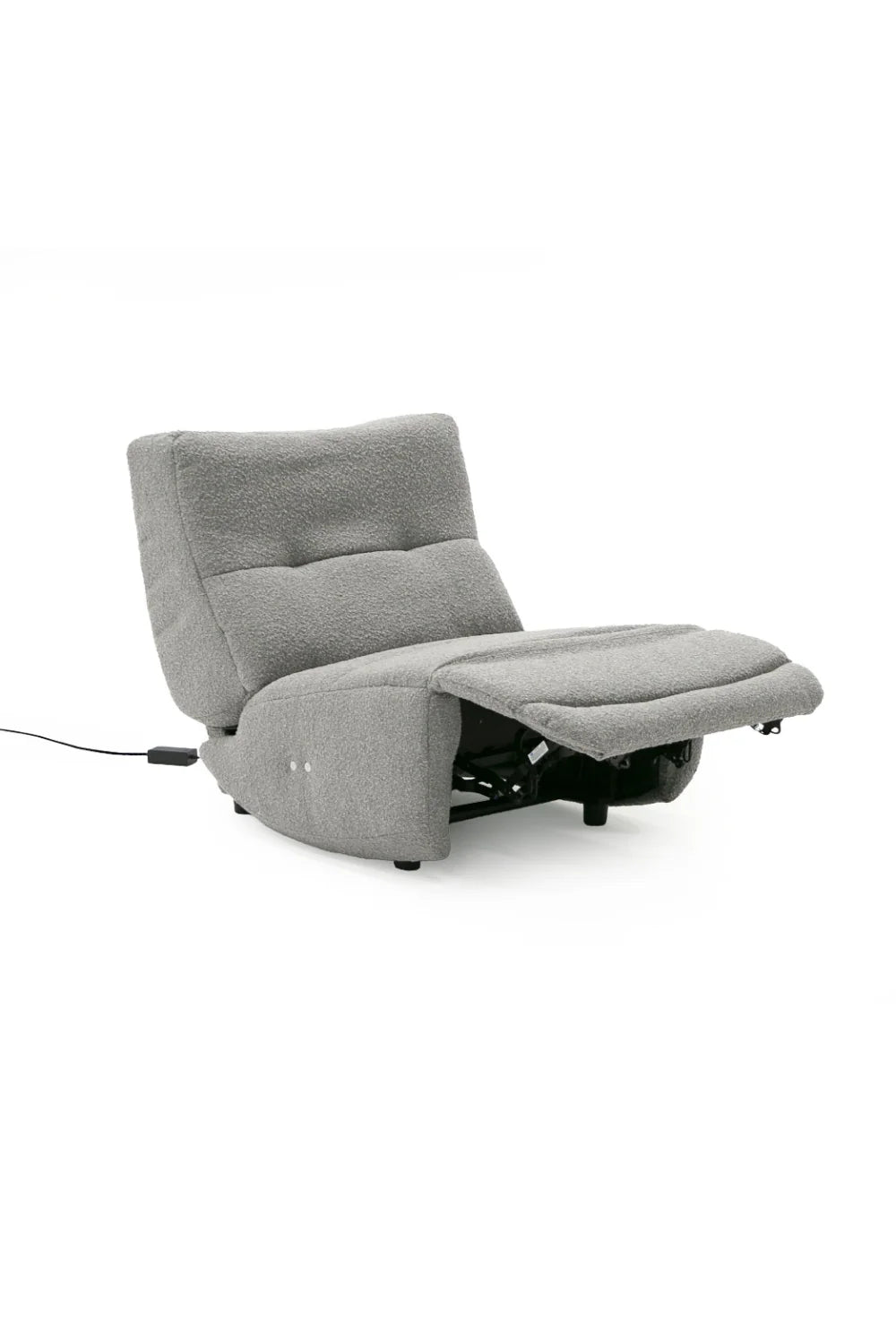 Luxury Gray Fabric Electric Recliner Chair Modern Italian Style for Villa