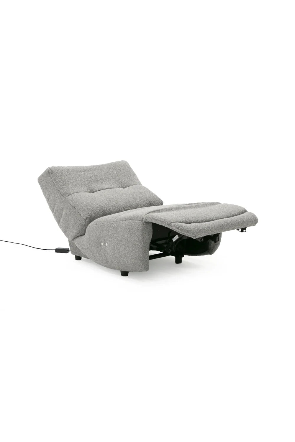 Luxury Gray Fabric Electric Recliner Chair Modern Italian Style for Villa