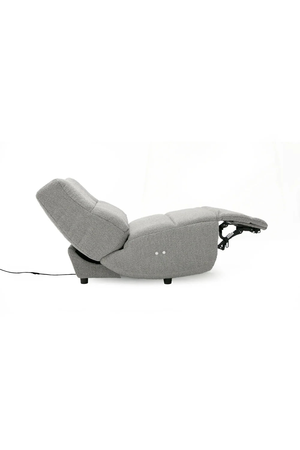 Luxury Gray Fabric Electric Recliner Chair Modern Italian Style for Villa