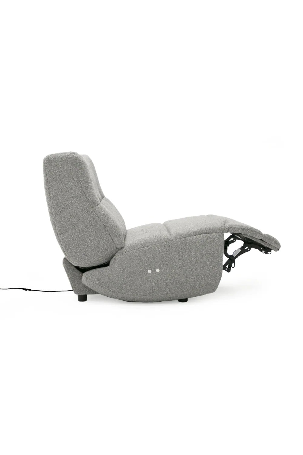 Luxury Gray Fabric Electric Recliner Chair Modern Italian Style for Villa