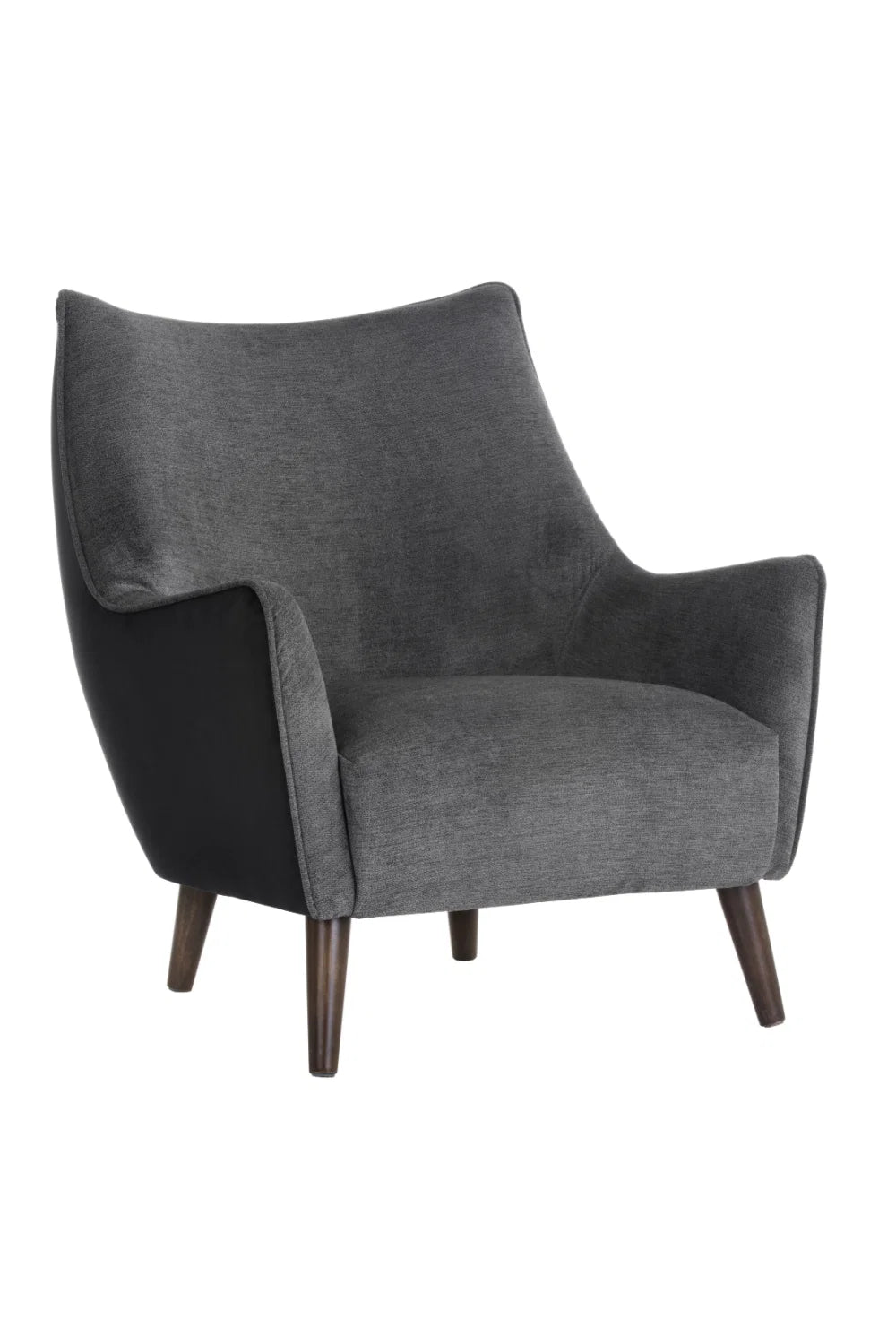Luxury Gray Fabric Lounge Chair Modern Italian Style for Villa