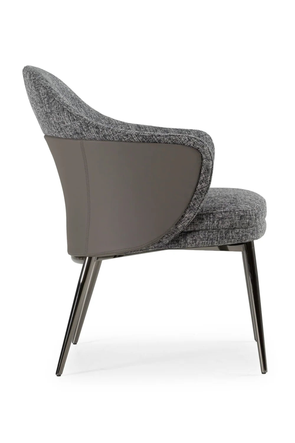 Luxury Gray Fabric Modern Dining Chair European Style for Villa