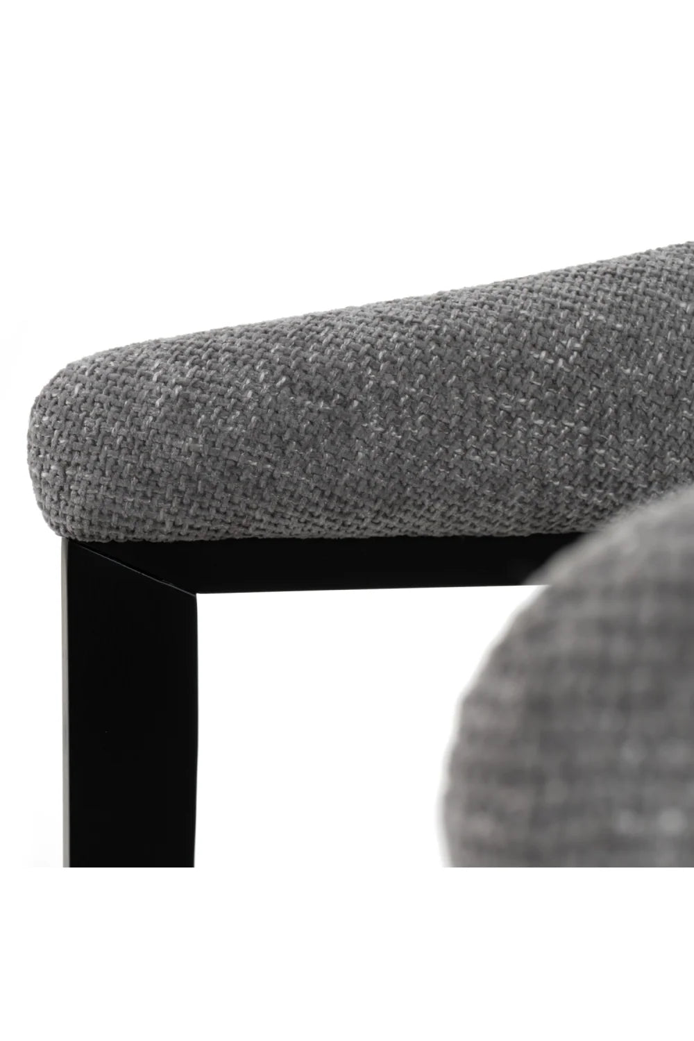 Luxury Gray Fabric Modern Dining Chair European Style for Villa