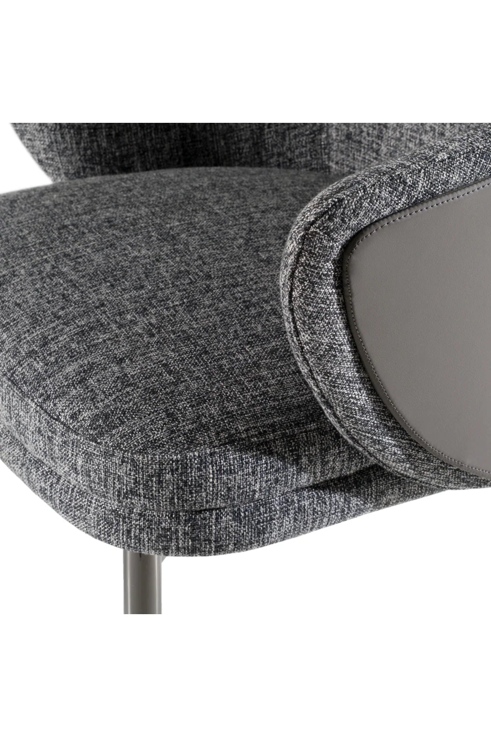 Luxury Gray Fabric Modern Dining Chair European Style for Villa
