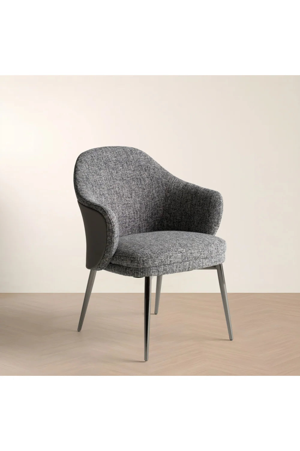 Luxury Gray Fabric Modern Dining Chair European Style for Villa