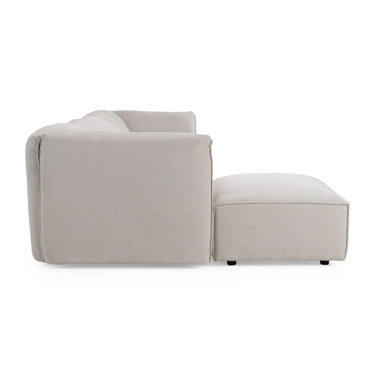 Luxury Gray Fabric Modular Sectional Sofa Modern Italian Style for Villa