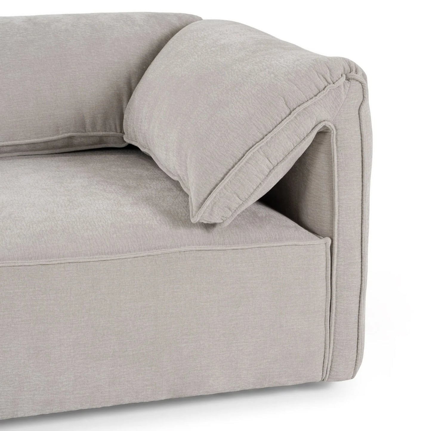 Luxury Gray Fabric Modular Sectional Sofa Modern Italian Style for Villa