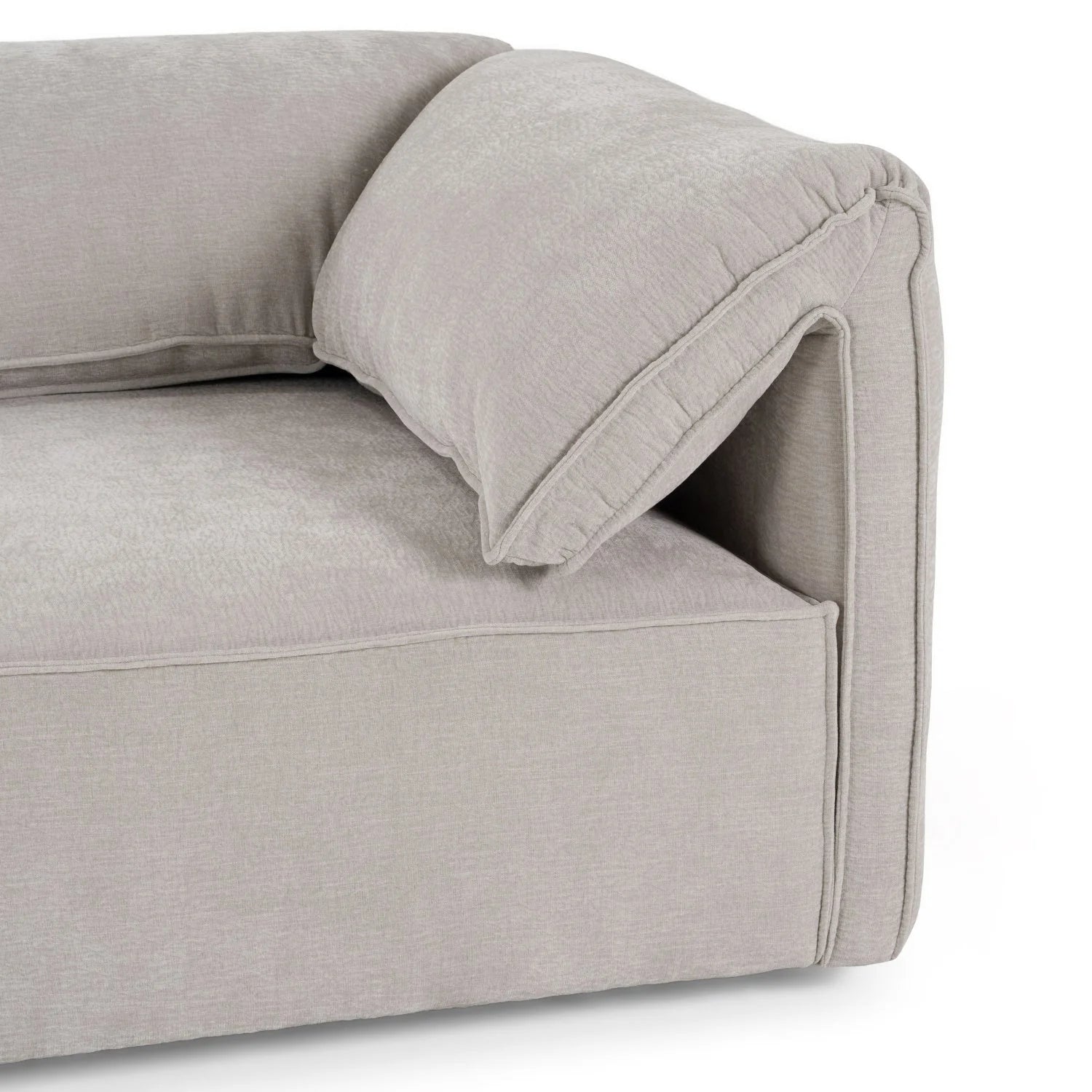 Luxury Gray Fabric Modular Sectional Sofa Modern Italian Style for Villa