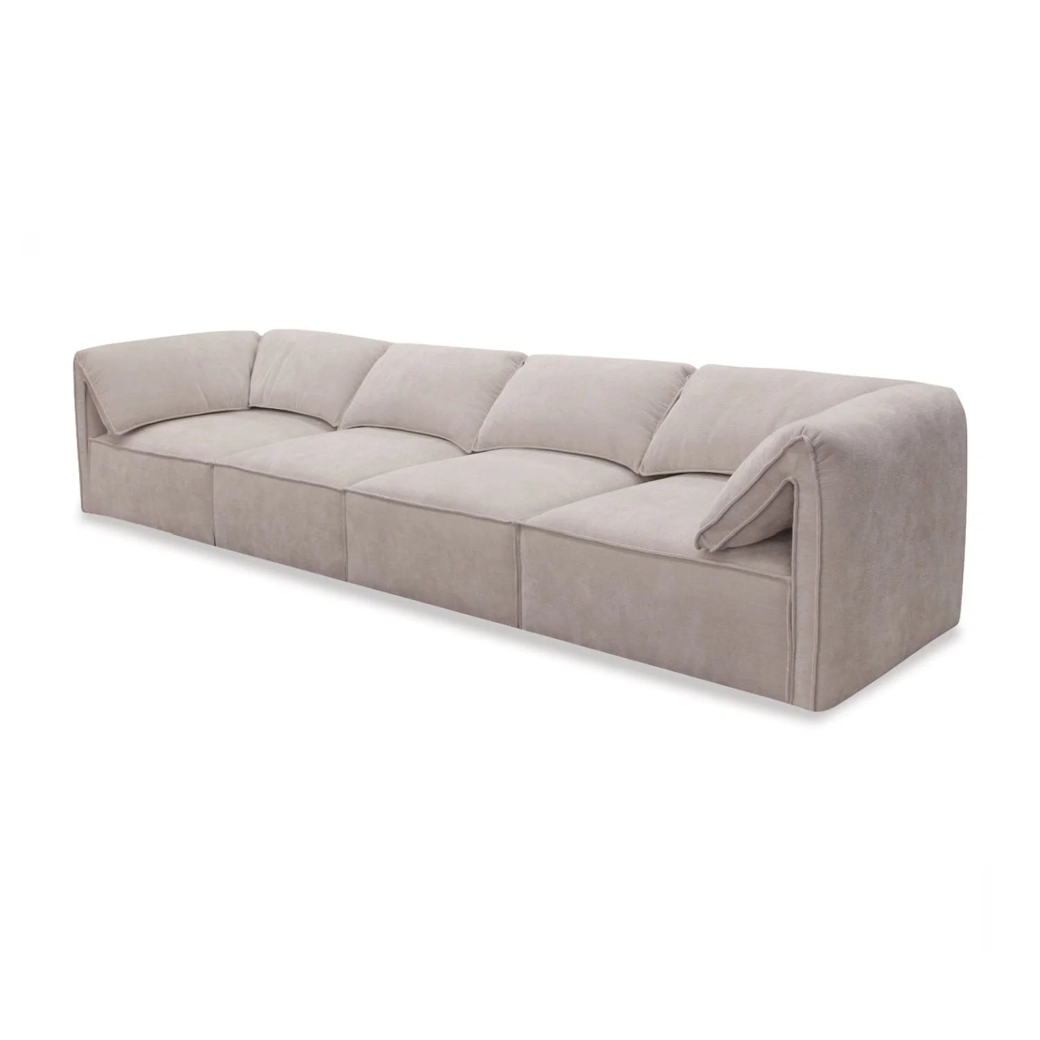 Luxury Gray Fabric Modular Sectional Sofa Modern Italian Style for Villa