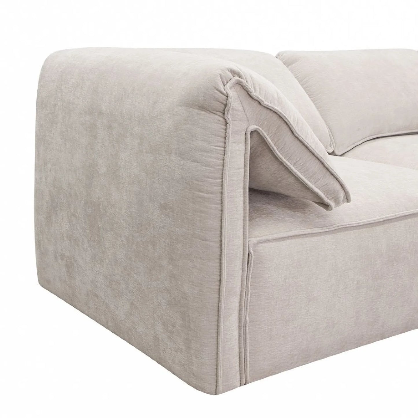 Luxury Gray Fabric Modular Sectional Sofa Modern Italian Style for Villa