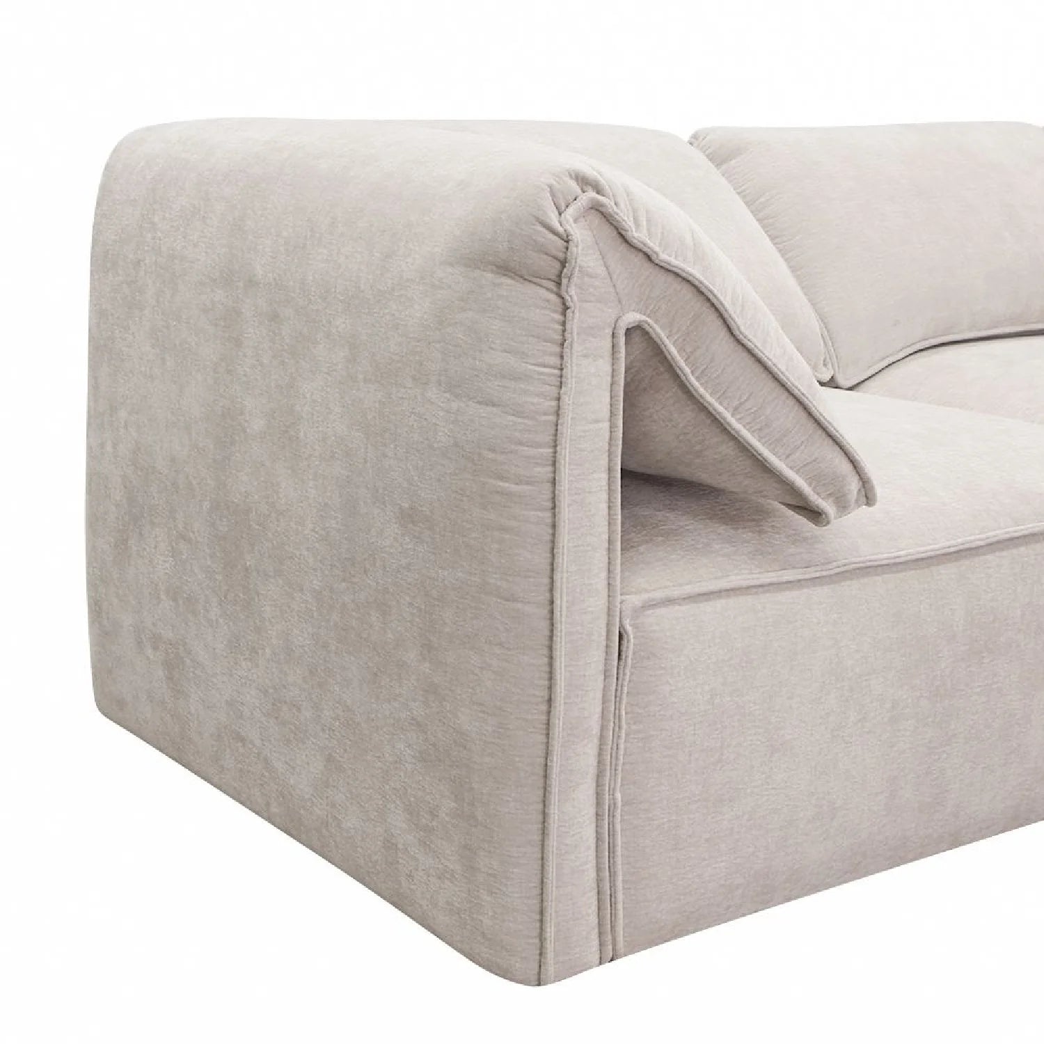 Luxury Gray Fabric Modular Sectional Sofa Modern Italian Style for Villa