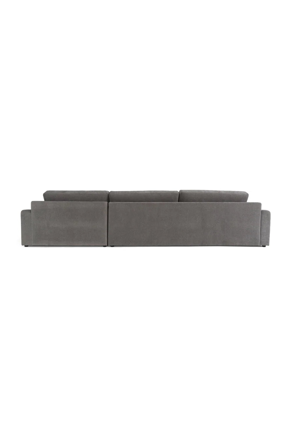 Luxury Gray Fabric Right-Facing Sectional Sofa Modern Italian Style for Villa