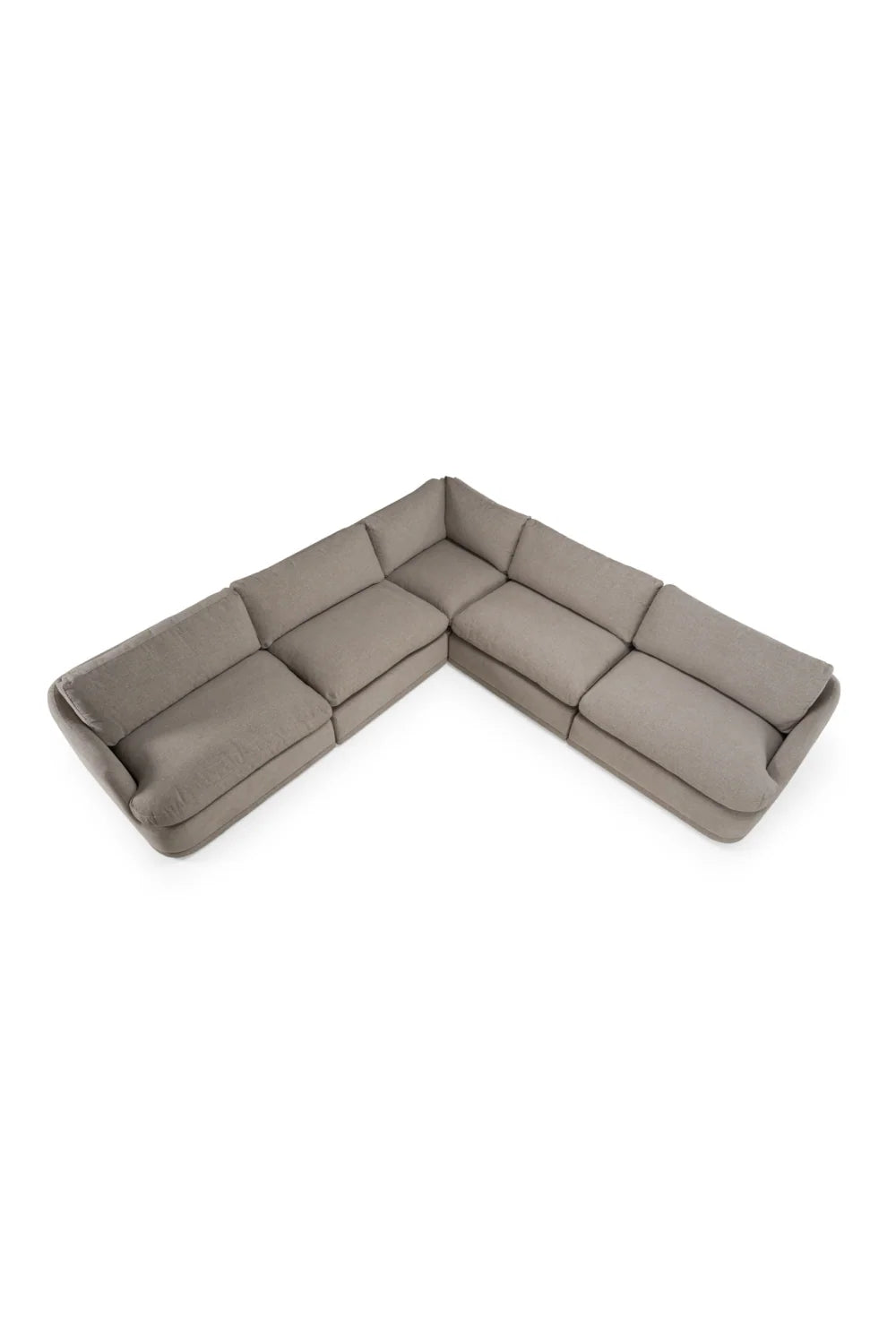 Luxury Gray Fabric Sectional Sofa Modern Italian Style for Villa