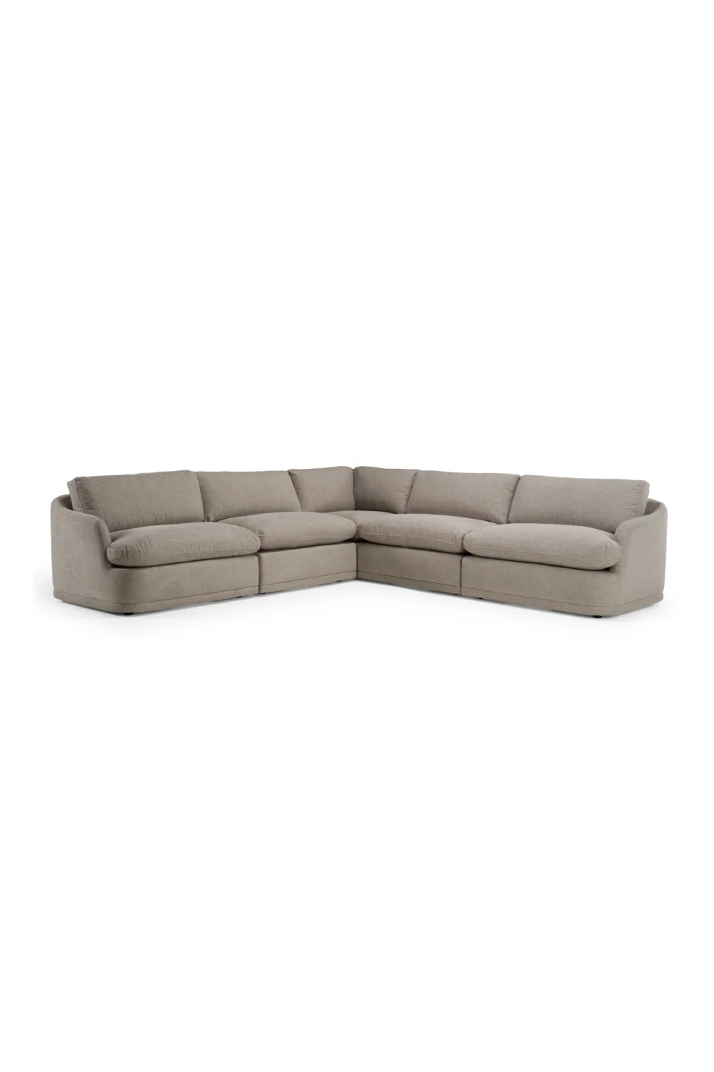 Luxury Gray Fabric Sectional Sofa Modern Italian Style for Villa