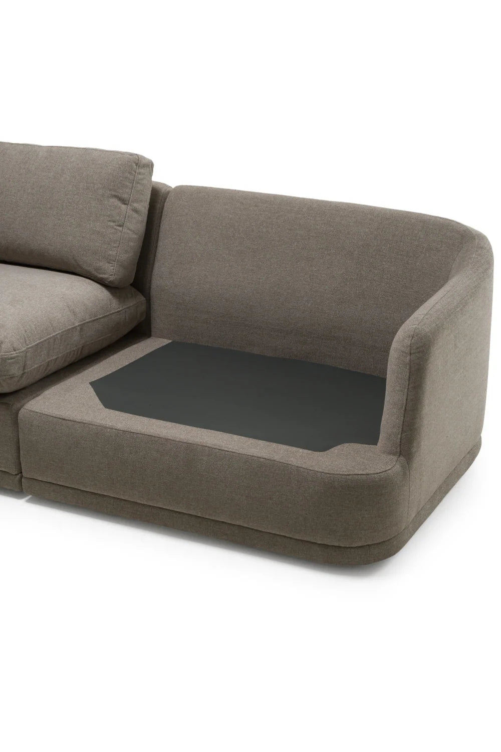 Luxury Gray Fabric Sectional Sofa Modern Italian Style for Villa