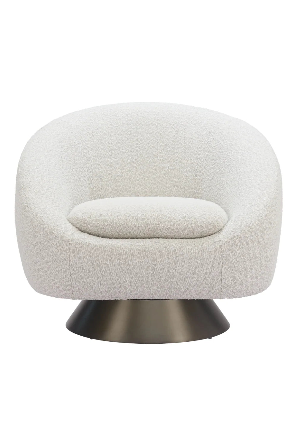 Luxury Gray Fabric Swivel Lounge Chair Modern Italian Style for Villa