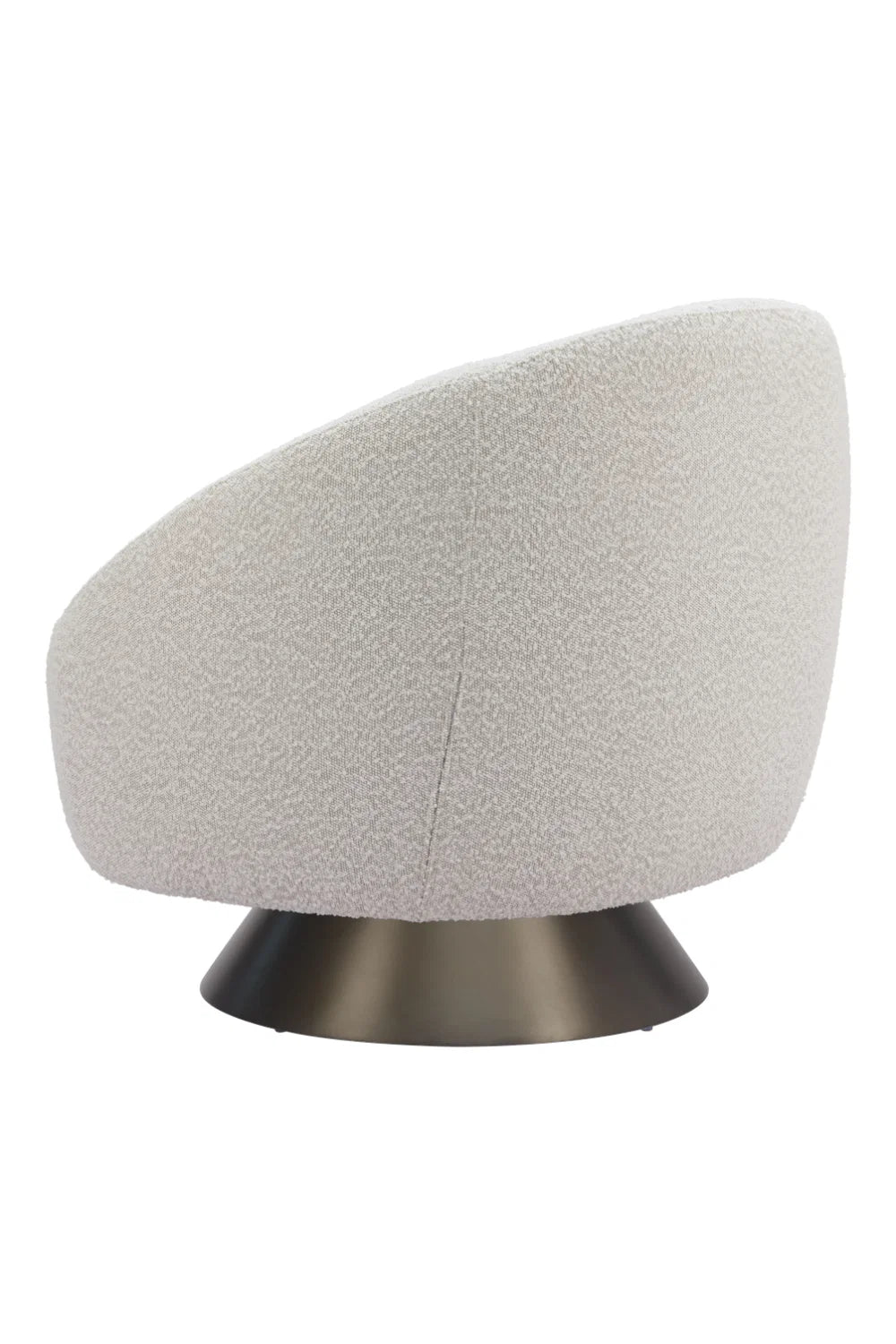 Luxury Gray Fabric Swivel Lounge Chair Modern Italian Style for Villa