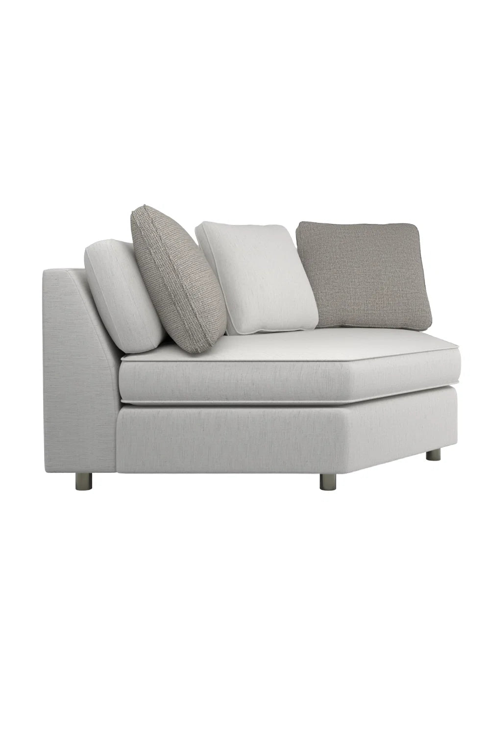 Luxury Gray Herringbone Sectional Sofa Modern Italian Style for Villa
