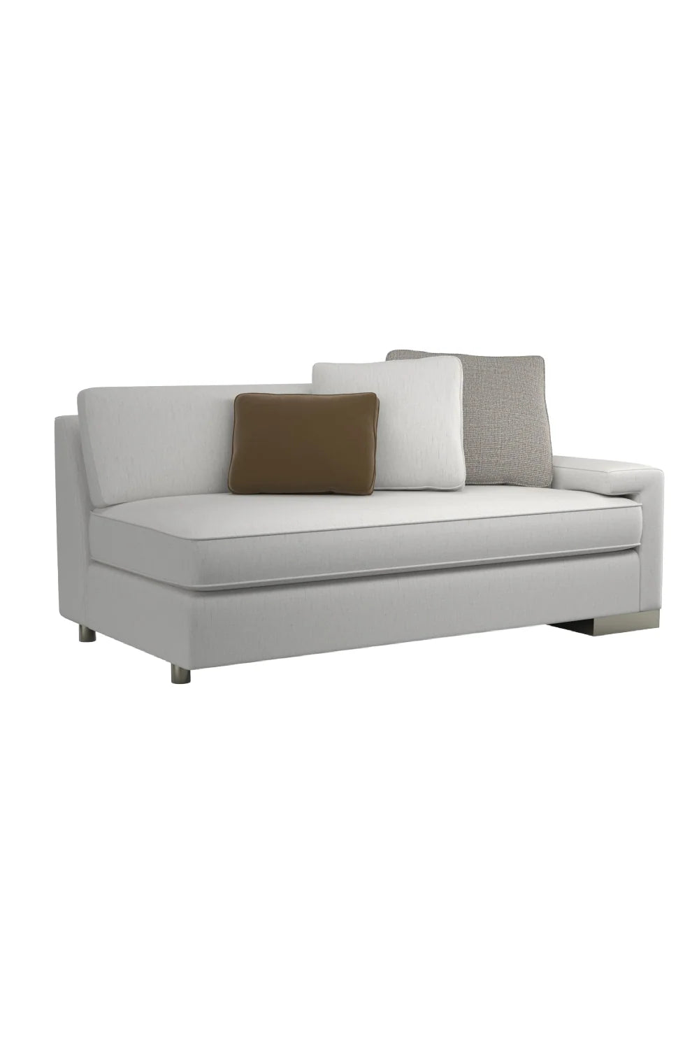 Luxury Gray Herringbone Sectional Sofa Modern Italian Style for Villa