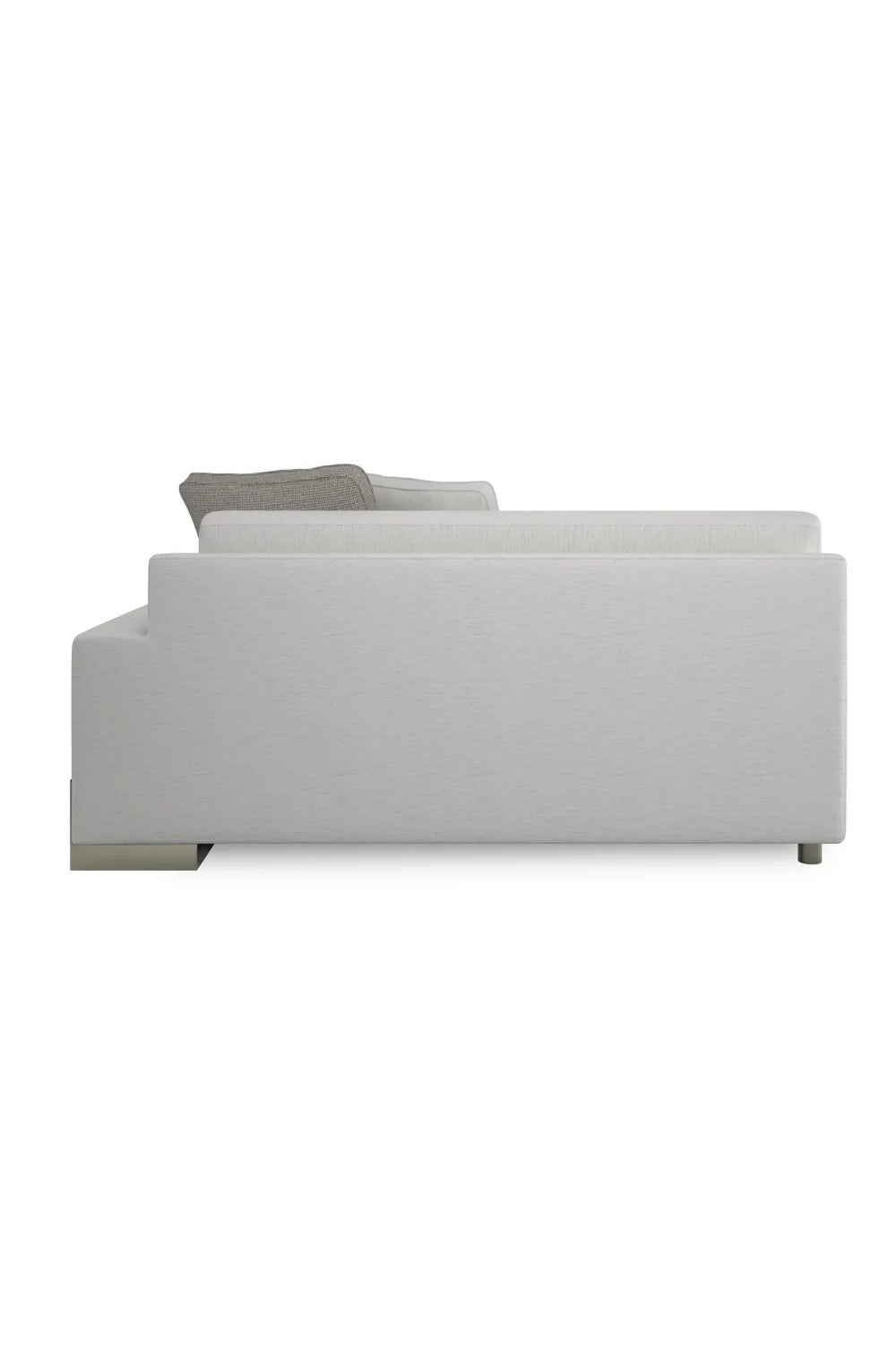 Luxury Gray Herringbone Sectional Sofa Modern Italian Style for Villa
