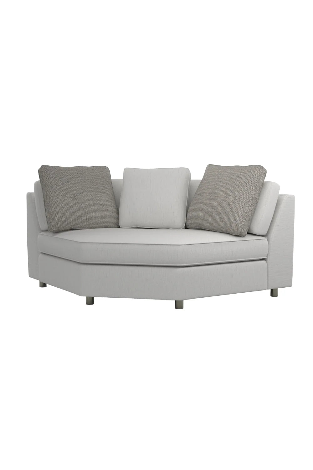 Luxury Gray Herringbone Sectional Sofa Modern Italian Style for Villa