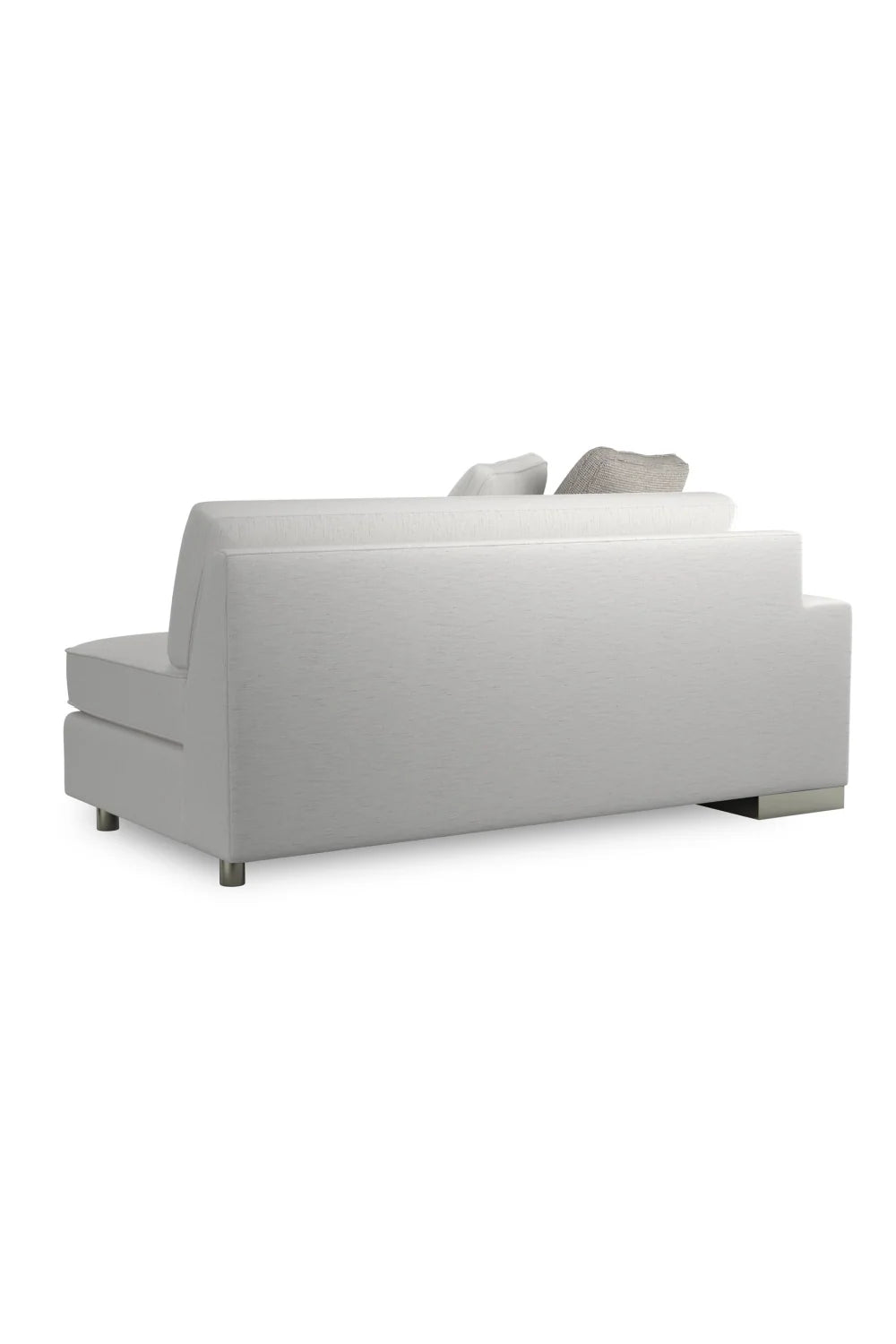 Luxury Gray Herringbone Sectional Sofa Modern Italian Style for Villa