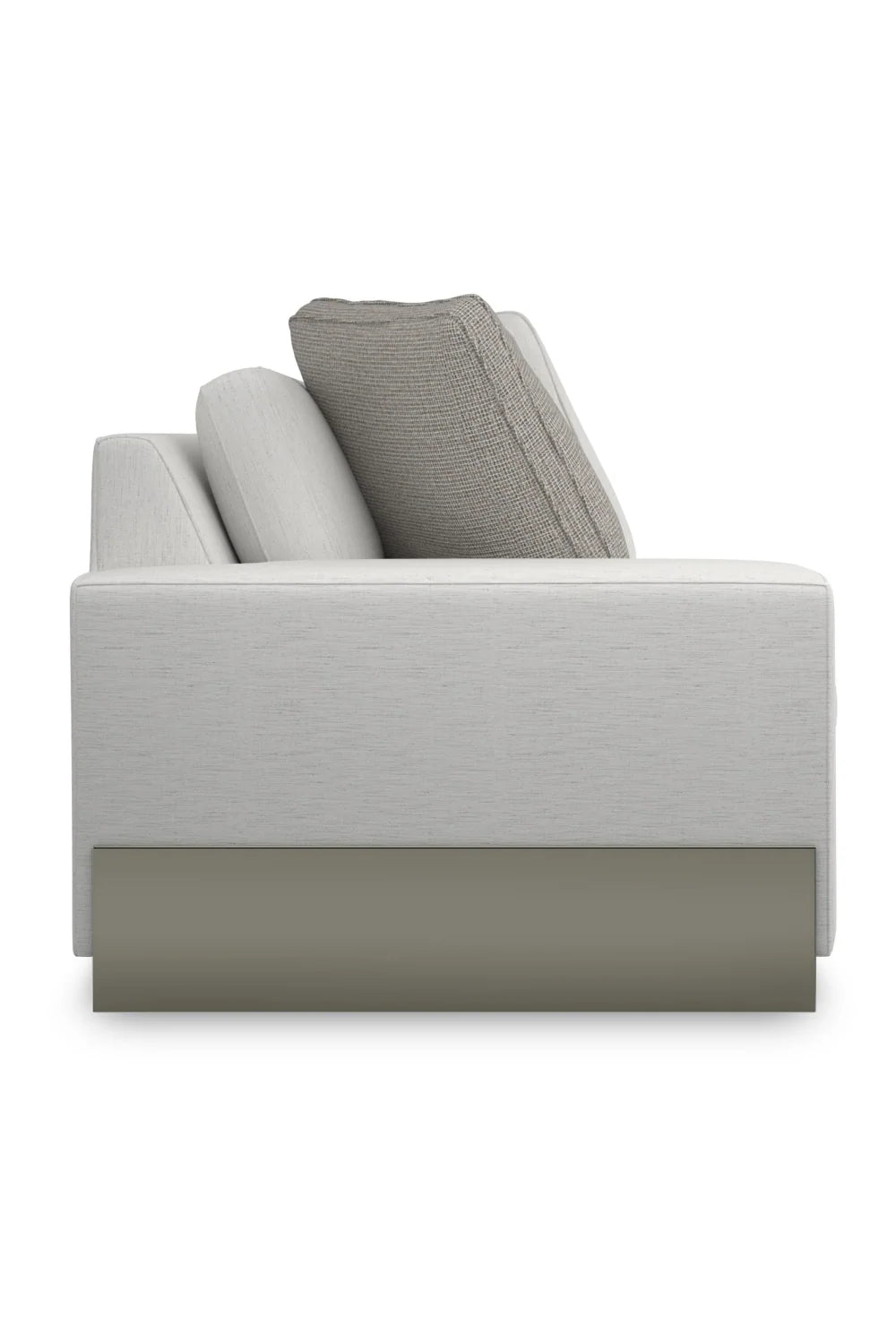 Luxury Gray Herringbone Sectional Sofa Modern Italian Style for Villa