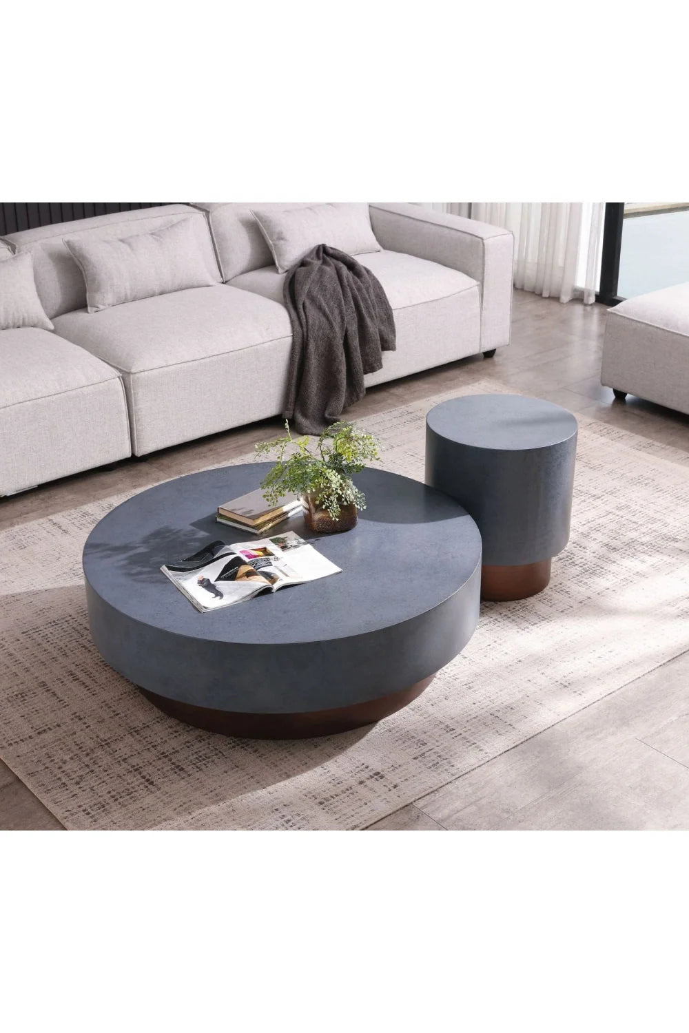 Luxury Gray Metal Square Coffee Table Modern Italian Style for Villa