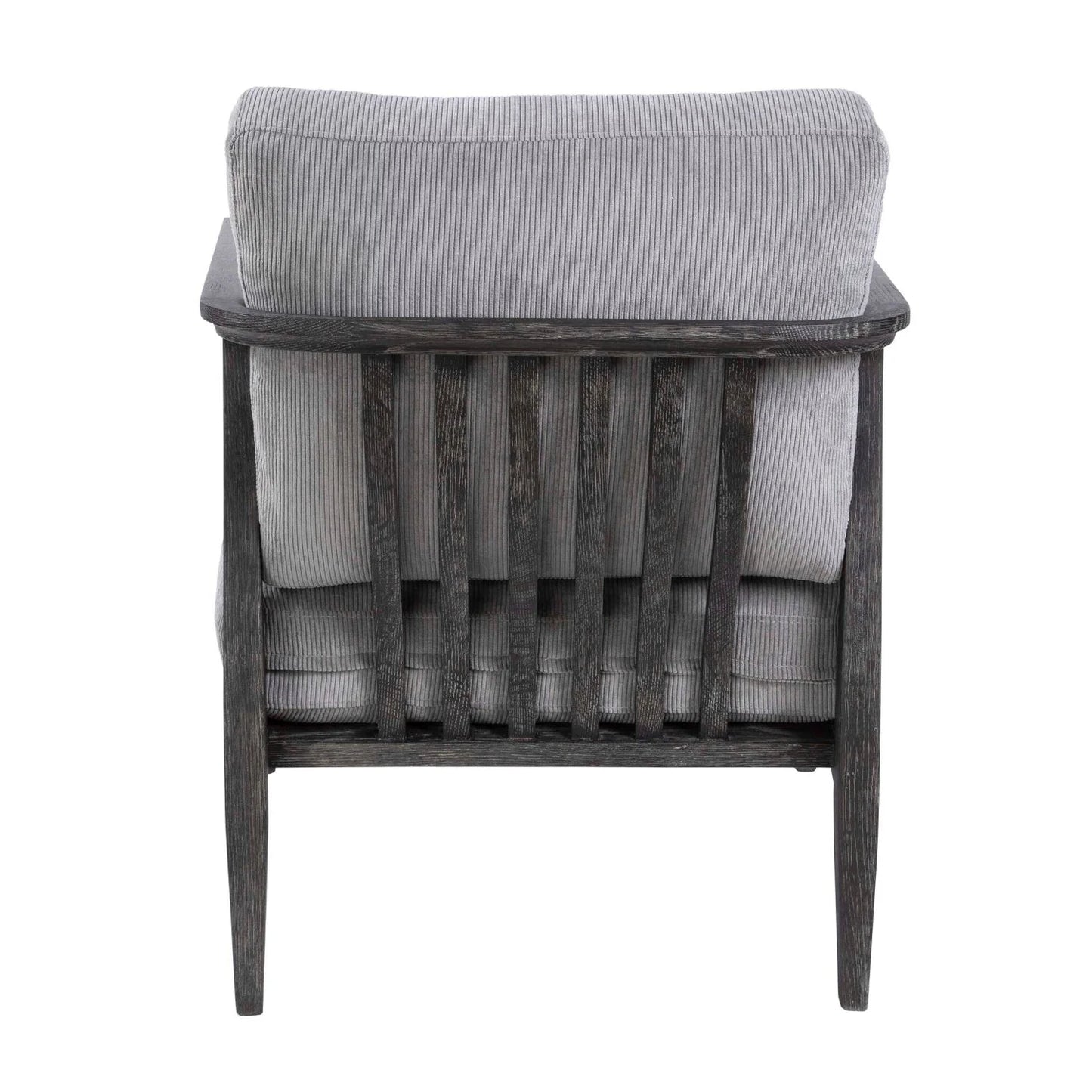 Luxury Gray Oak Cushioned Lounge Chair Modern Italian Style for Villa