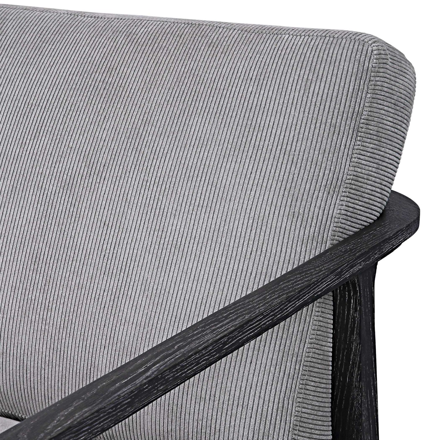 Luxury Gray Oak Cushioned Lounge Chair Modern Italian Style for Villa