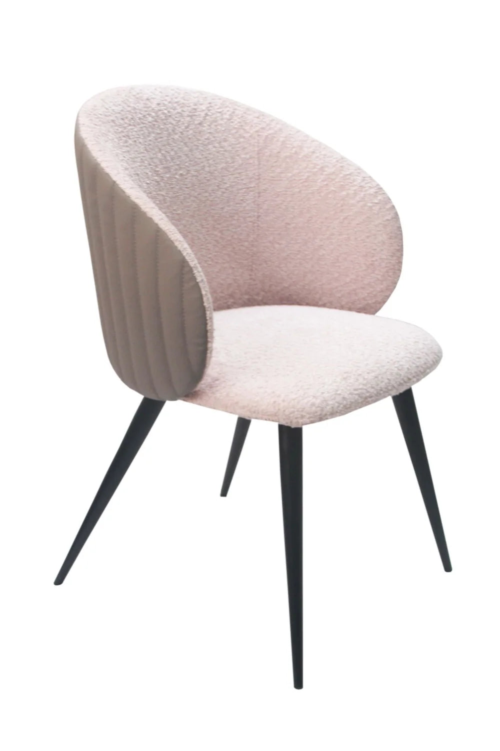 Luxury Gray Pink Upholstered Modern Dining Chair European Style for Villa