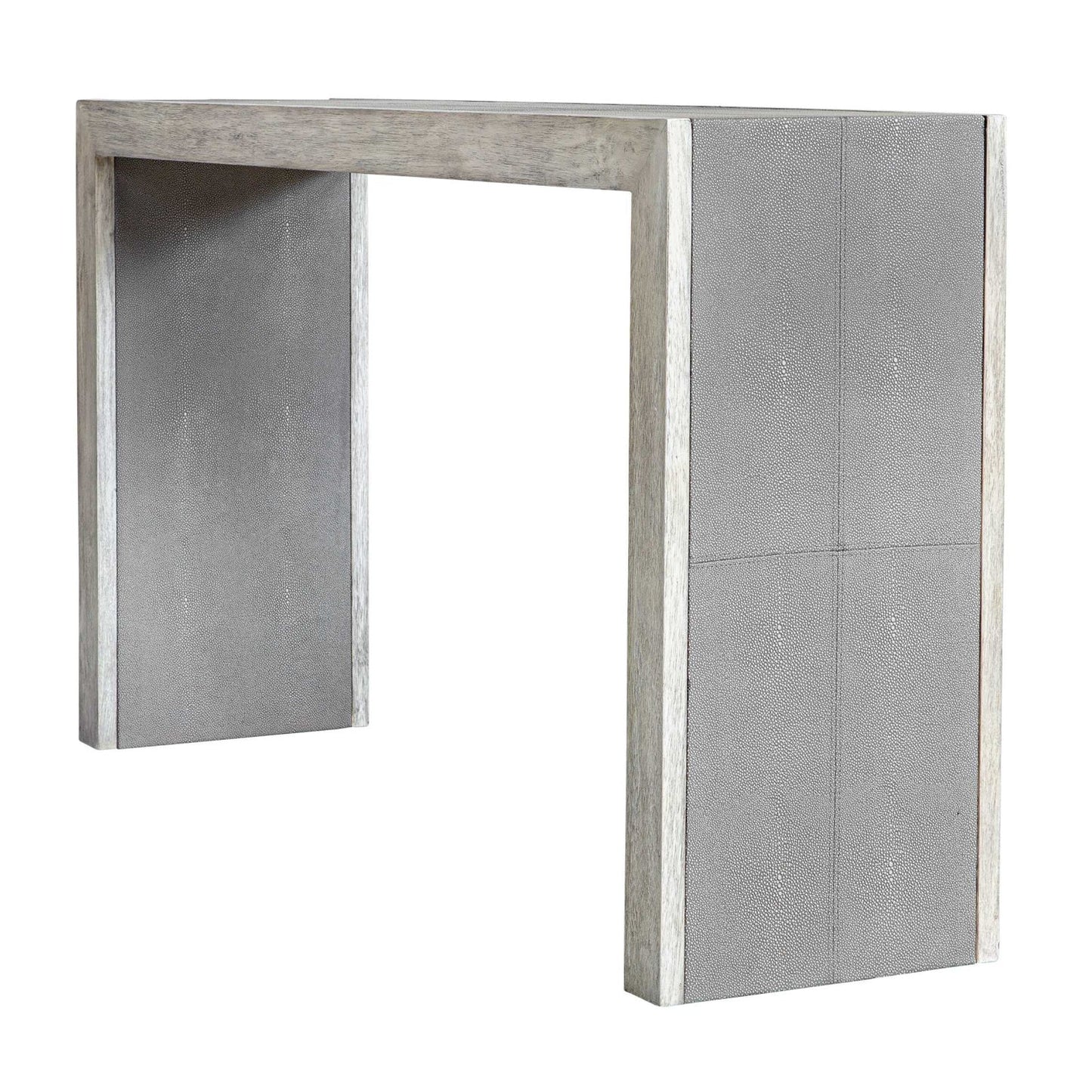 Luxury Gray Shagreen Console Table Modern Italian Style for Villa