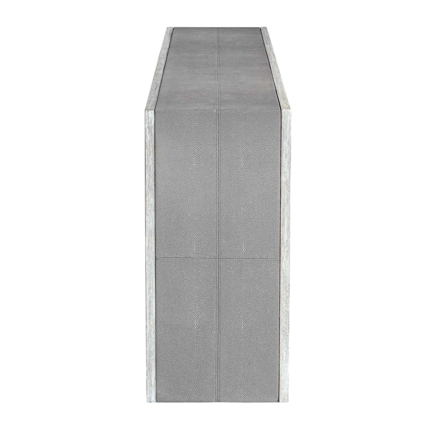 Luxury Gray Shagreen Console Table Modern Italian Style for Villa
