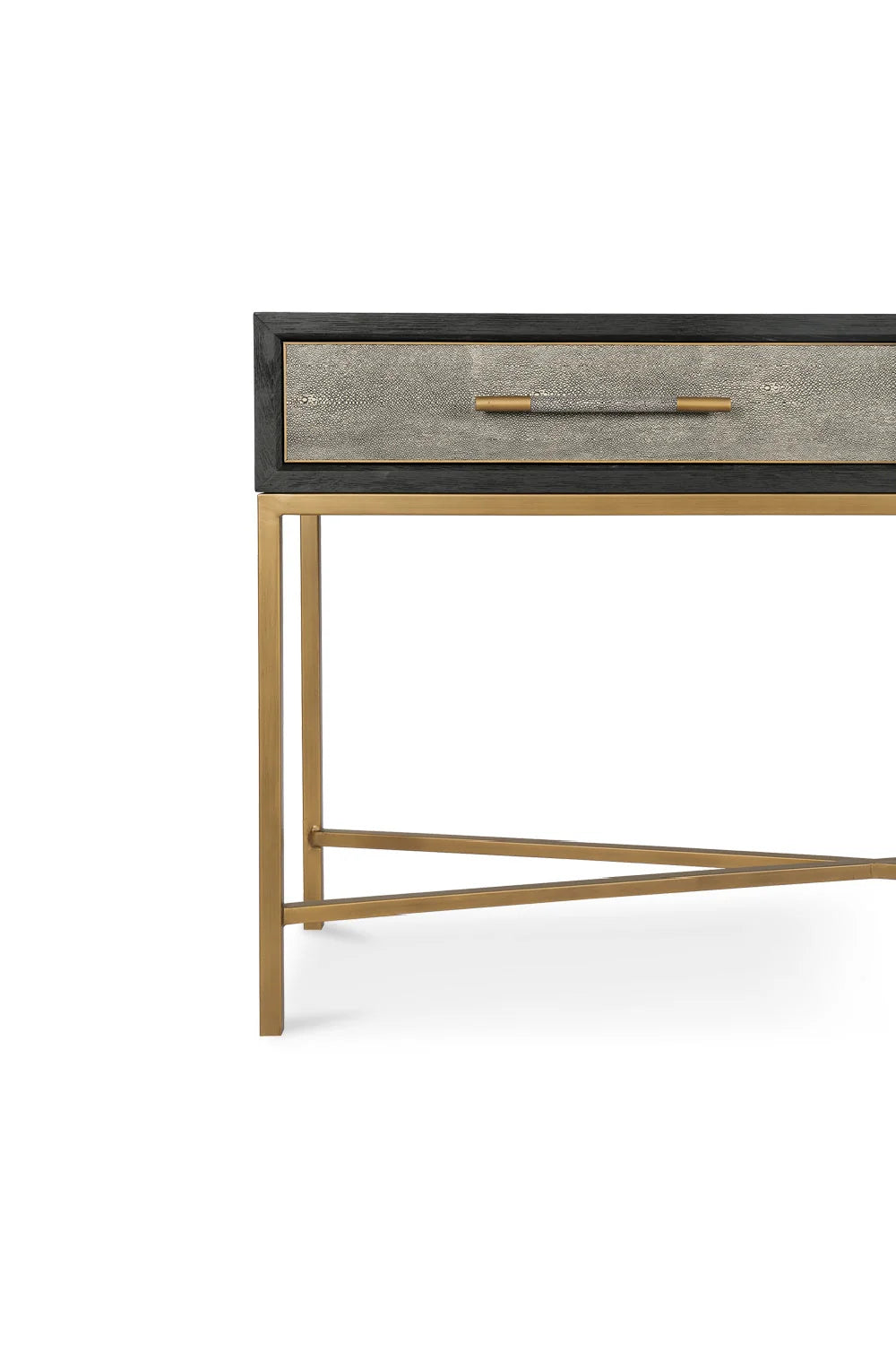 Luxury Gray Shagreen Console Table Modern Italian Style for Villa