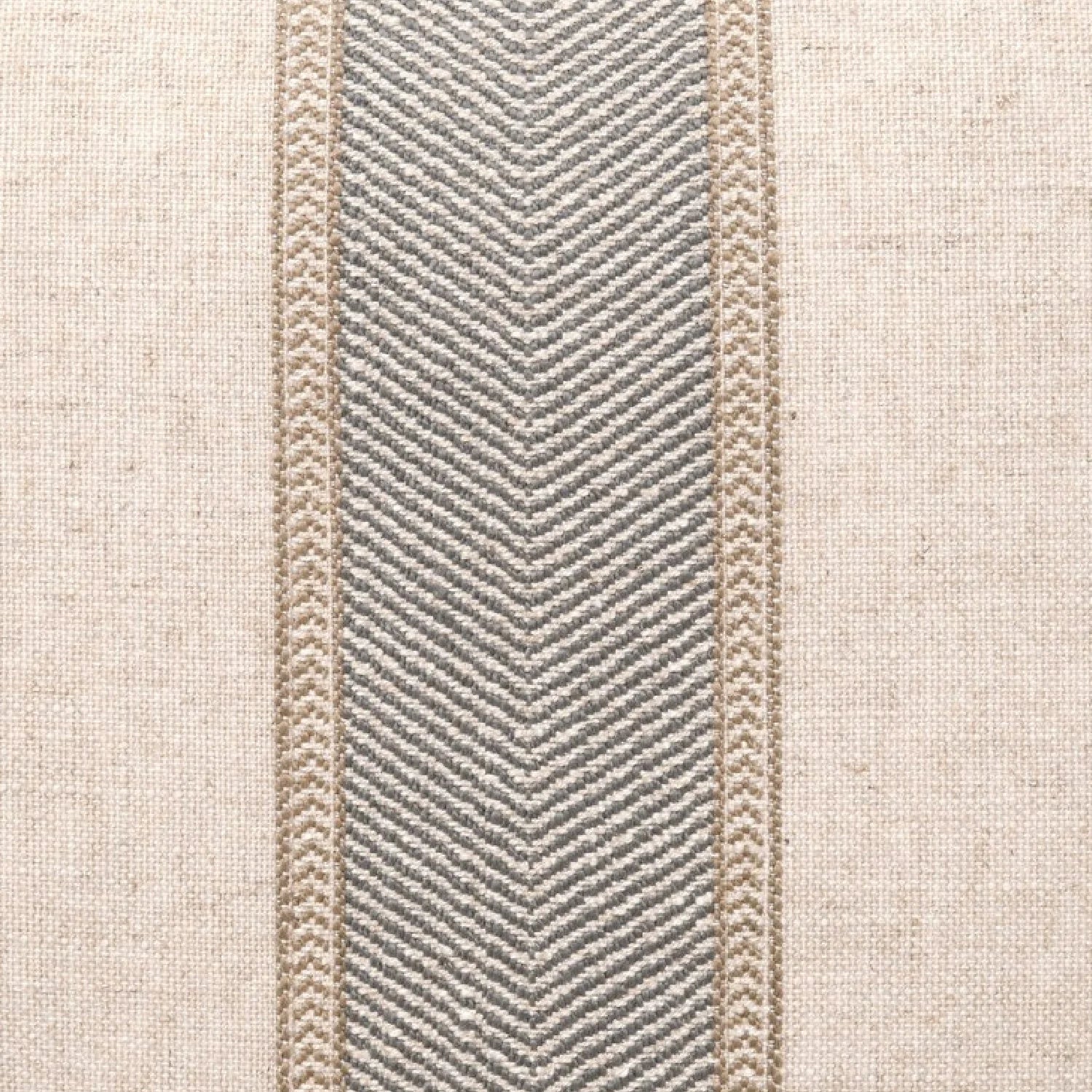 Luxury Gray Striped Fabric Accent Chair Modern Italian Style for Villa
