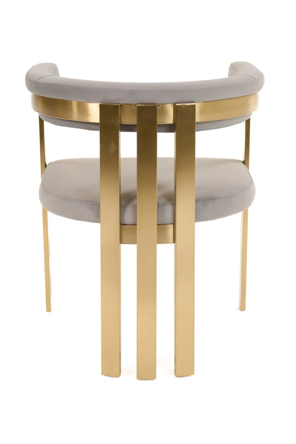 Luxury Gray Velvet Dining Chairs European Style for Villa
