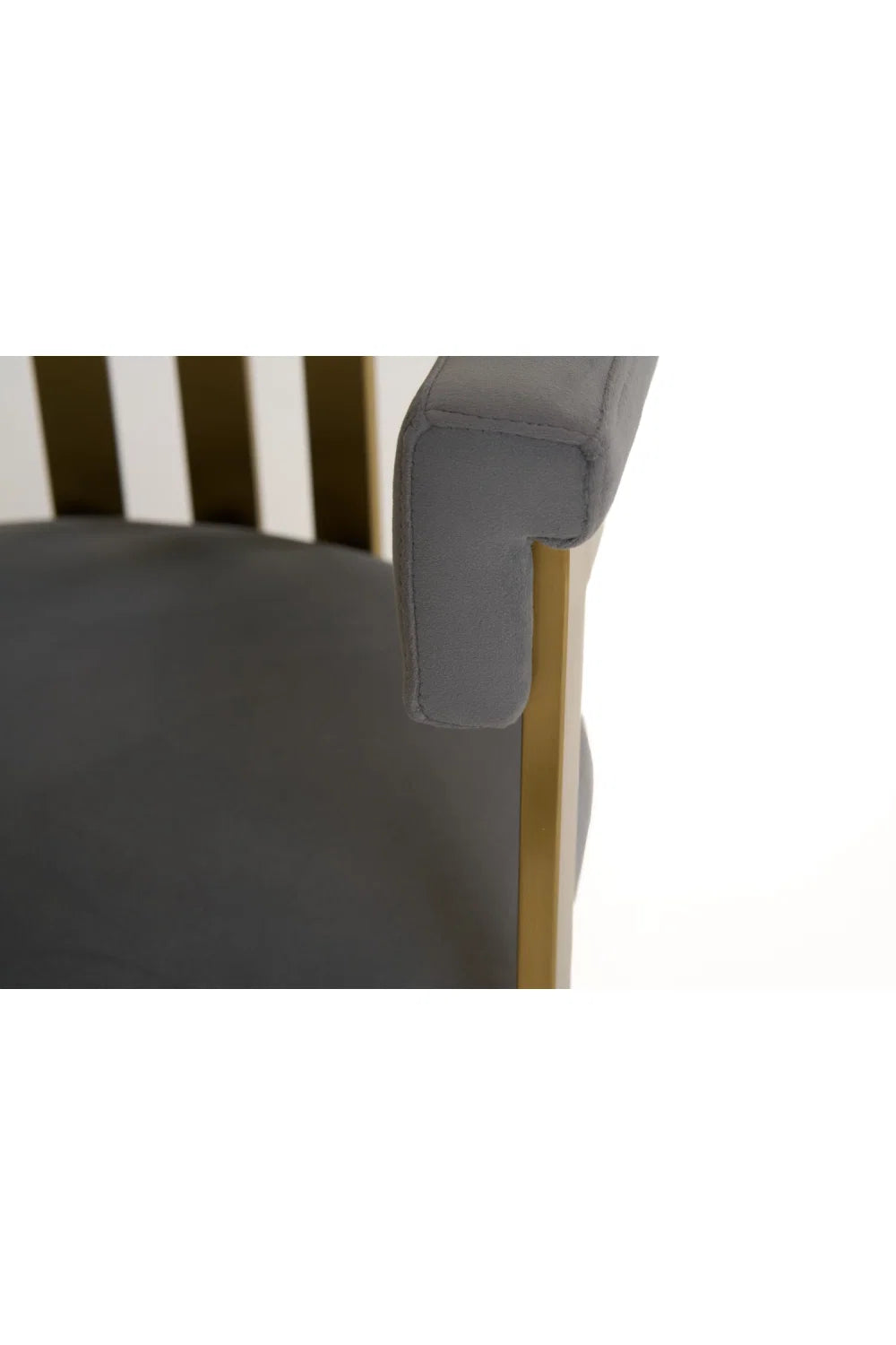 Luxury Gray Velvet Dining Chairs European Style for Villa