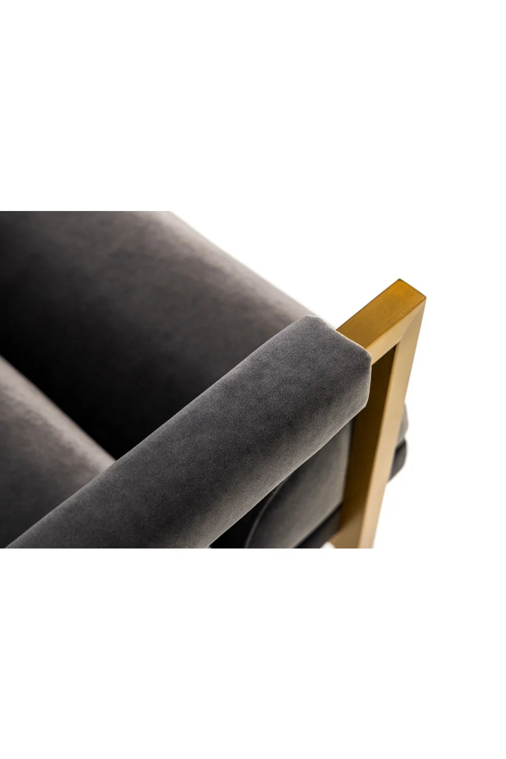 Luxury Gray Velvet Lounge Chair Modern Italian Style for Villa