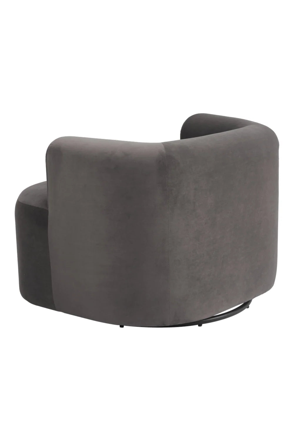 Luxury Gray Velvet Swivel Chair European Style for Villa