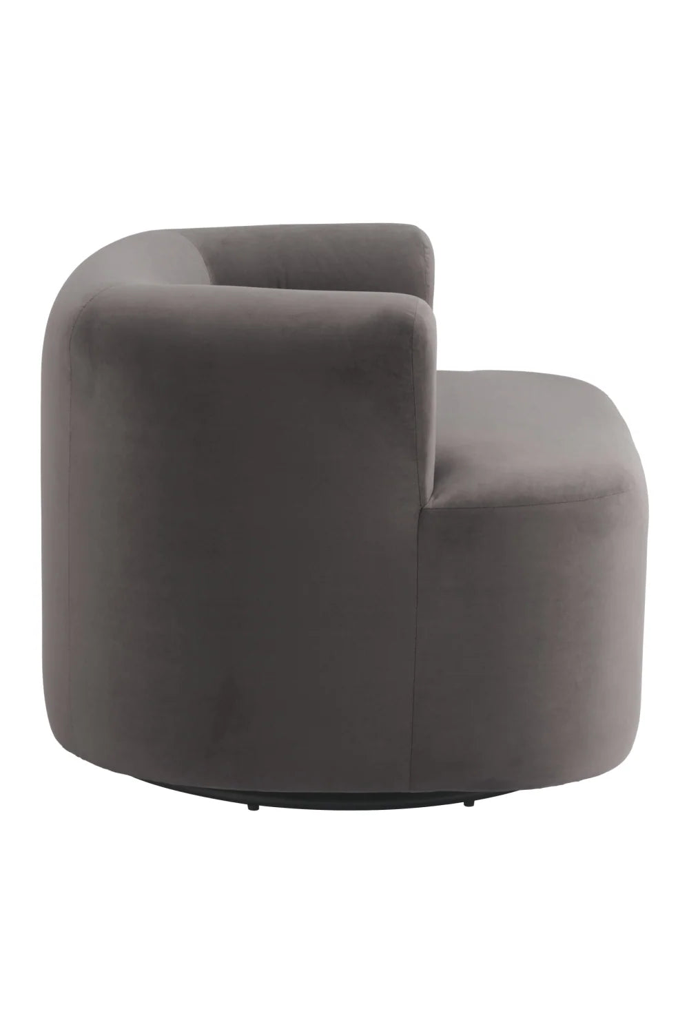 Luxury Gray Velvet Swivel Chair European Style for Villa