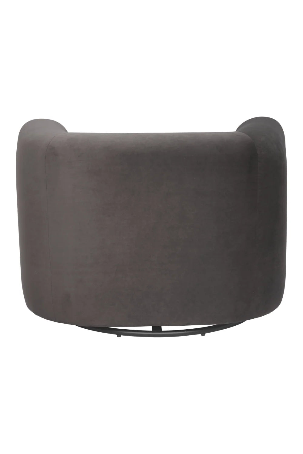 Luxury Gray Velvet Swivel Chair European Style for Villa